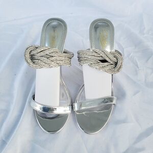 Glamorous Silver Heeled‎ Sandals